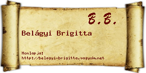 Belágyi Brigitta névjegykártya